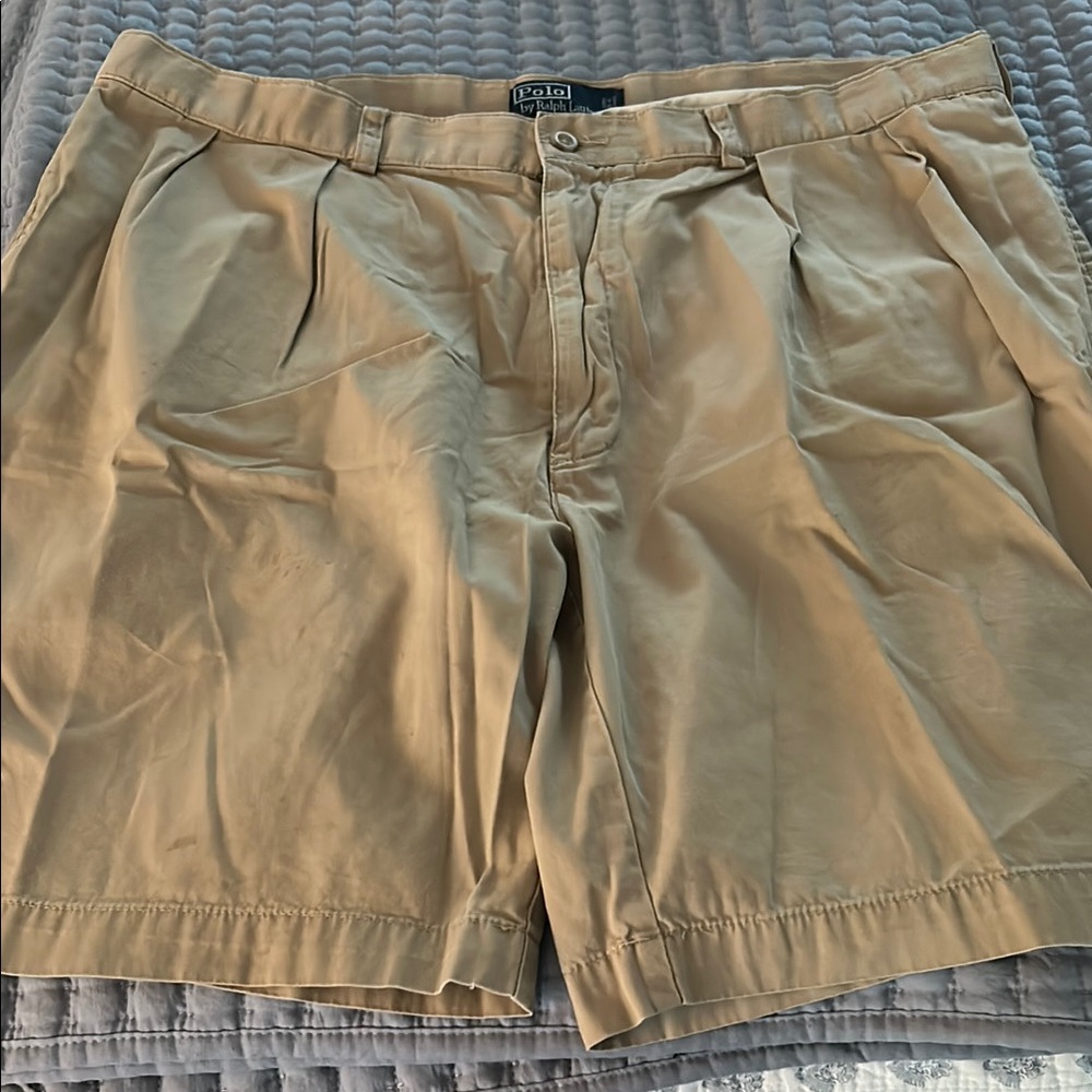 Polo by Ralph Lauren Men's Khaki Flat Front Shorts